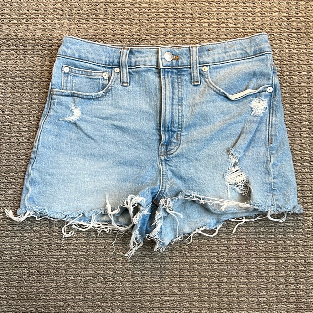 Madewell The Perfect Jean Distressed Shorts